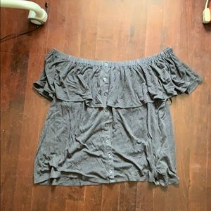 American eagle off the shoulder blouse